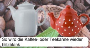 Saubere Kaffeekanne